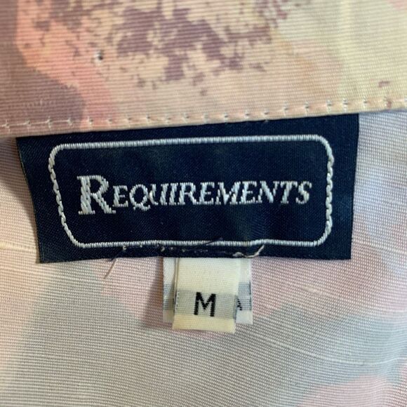 Vintage 90s Oversized Blazer Jacket Pastel Yellow Pink Abstract Floral Statement - Picture 7 of 11